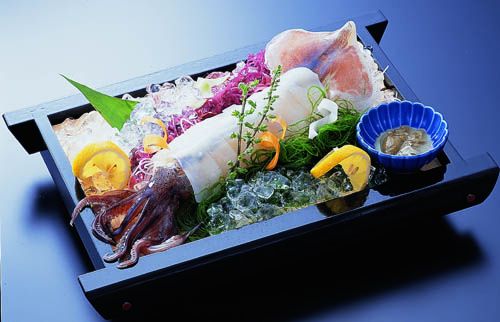 がんこ家のメニュー「活イカ」